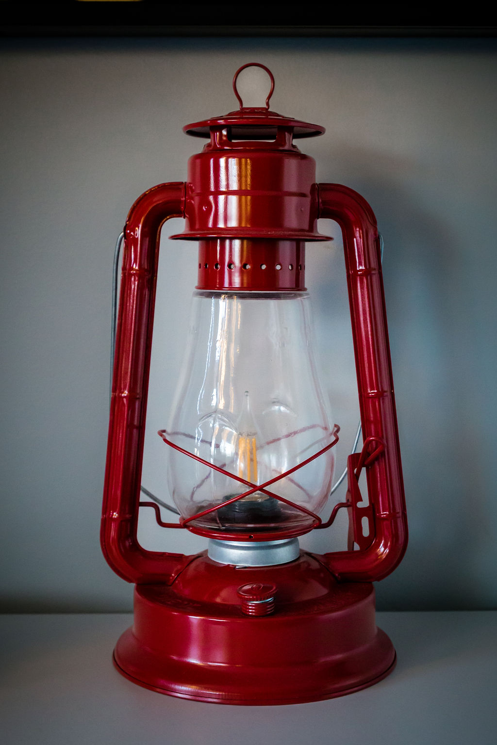 Vintage red lantern detail